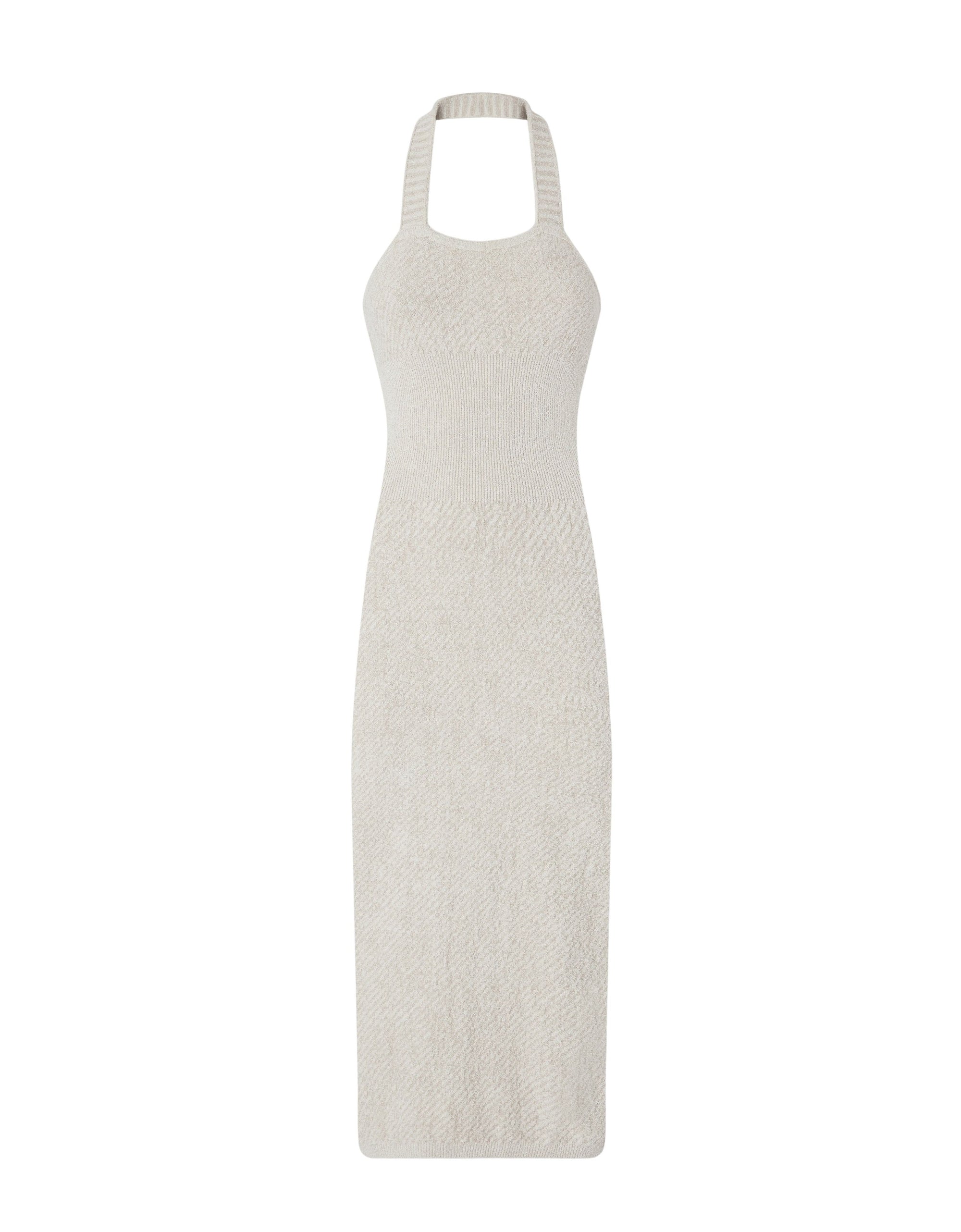 Robe mi-longue dos nu - Avorio