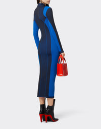 Robe mi-longue bicolore - Bluette