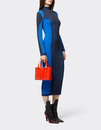 Robe mi-longue bicolore - Bluette