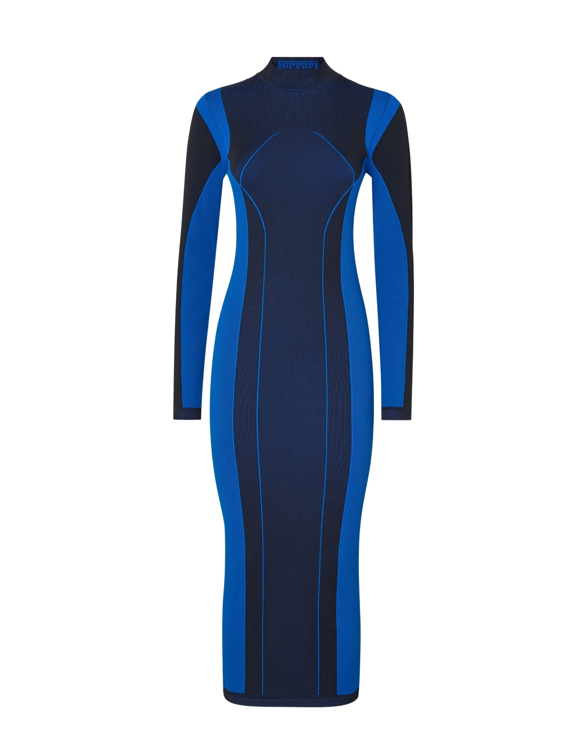 Robe mi-longue bicolore - Bluette