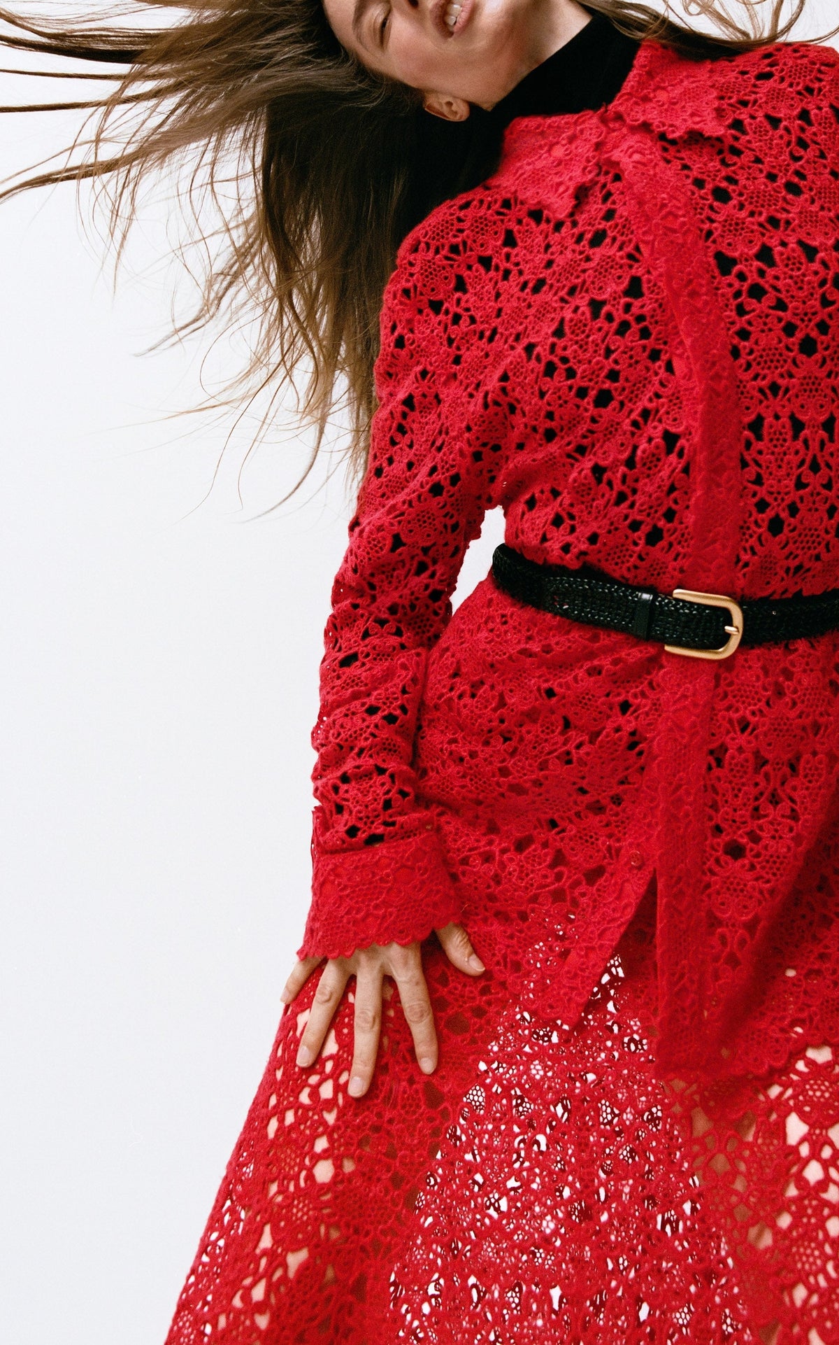 Scarlet Red / Chemise Cassia en cachemire - Scarlet Red