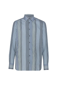 Vertical stripes shirt - Blue & White