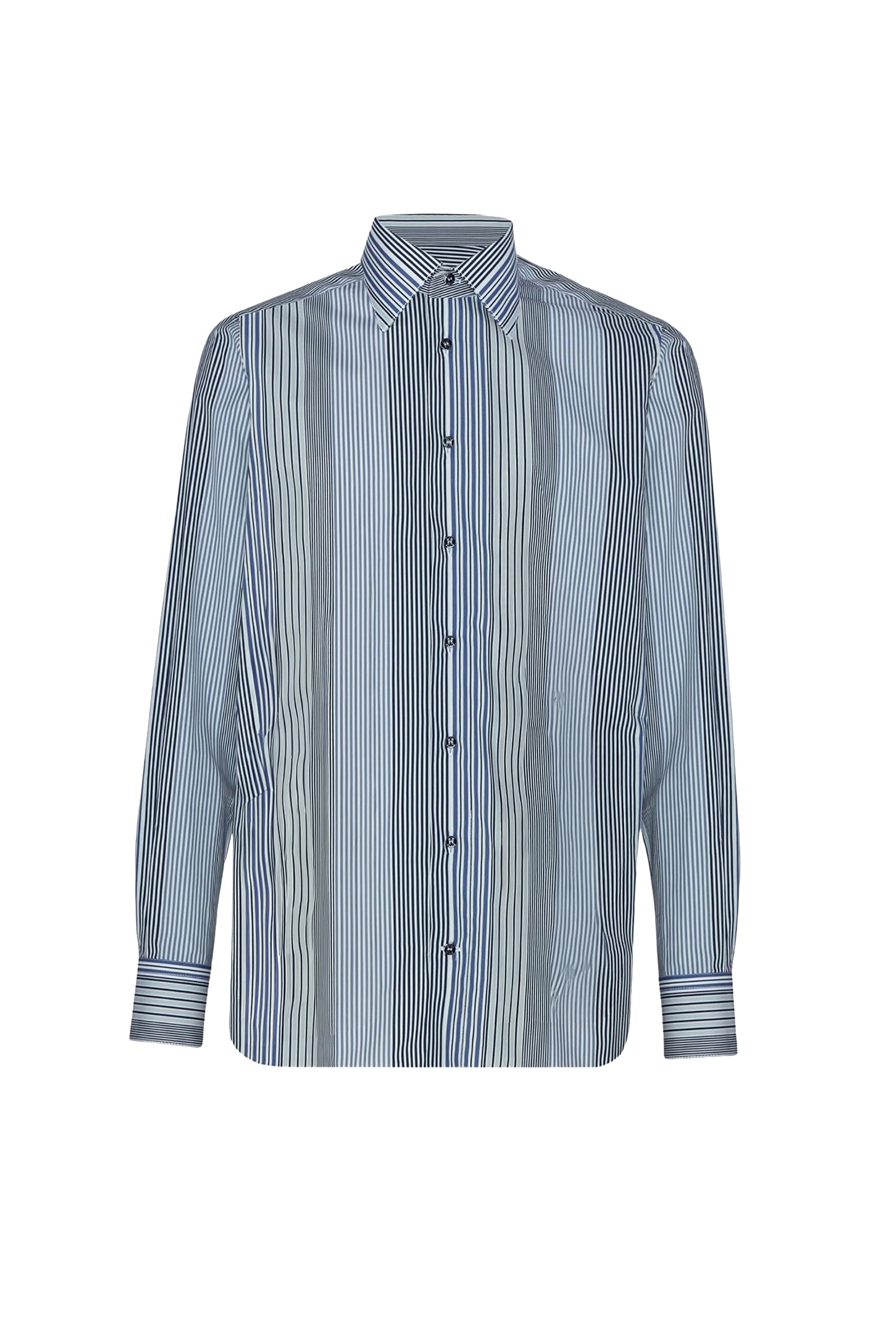 Vertical stripes shirt - Blue & White