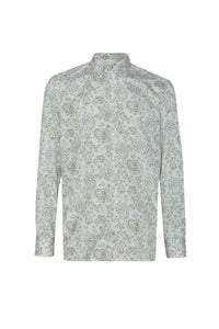 Chemise à motif cachemire imprimé - Beige & Vert