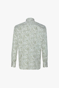 Chemise à motif cachemire imprimé - Beige & Vert