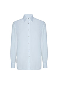 Chemise à rayures tissées et boutons - Blanc