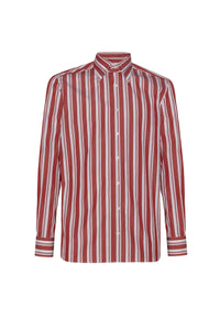 Chemise à rayures verticales - Bordeaux & Blanc