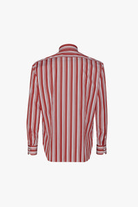 Chemise à rayures verticales - Bordeaux & Blanc