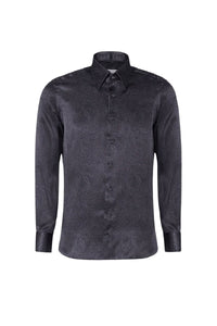 Silk paisley shirt - Black