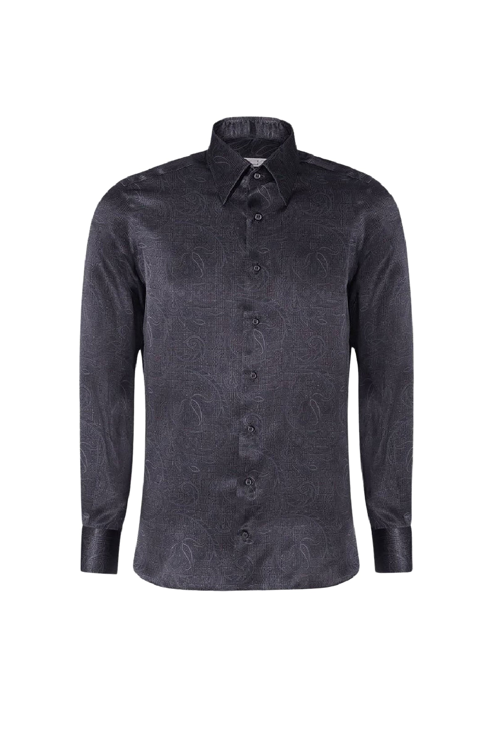 Silk paisley shirt - Black