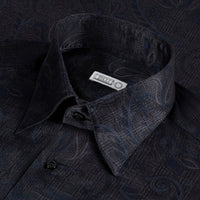 Silk paisley shirt - Black