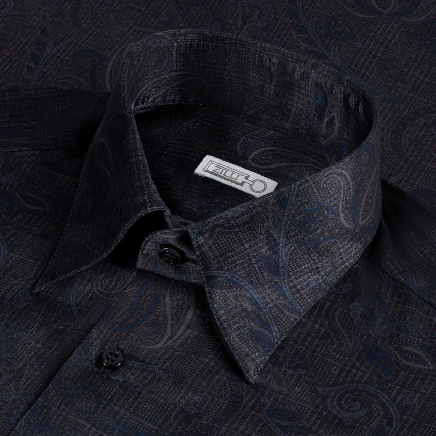Silk paisley shirt - Black