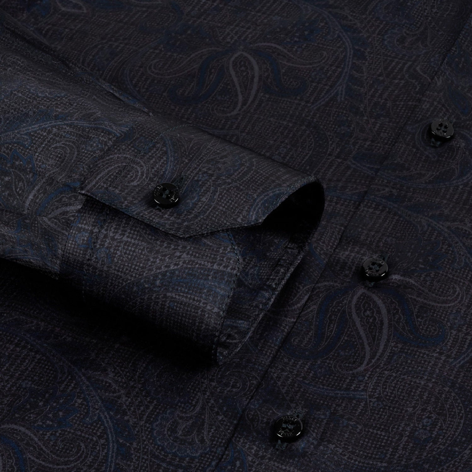 Silk paisley shirt - Black