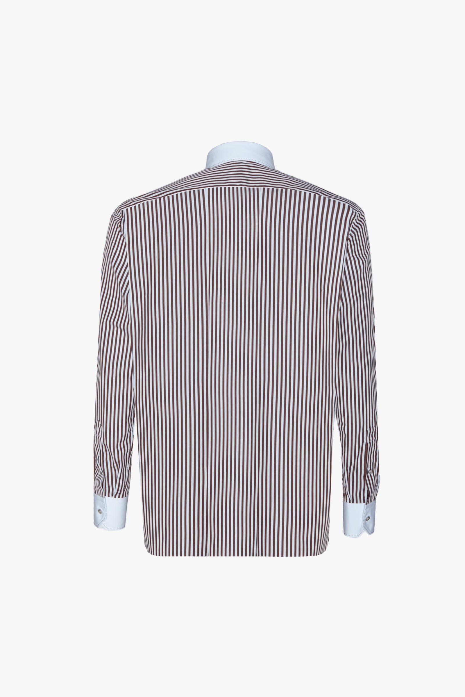 Chemise à rayures verticales - Blanc & Bordeaux