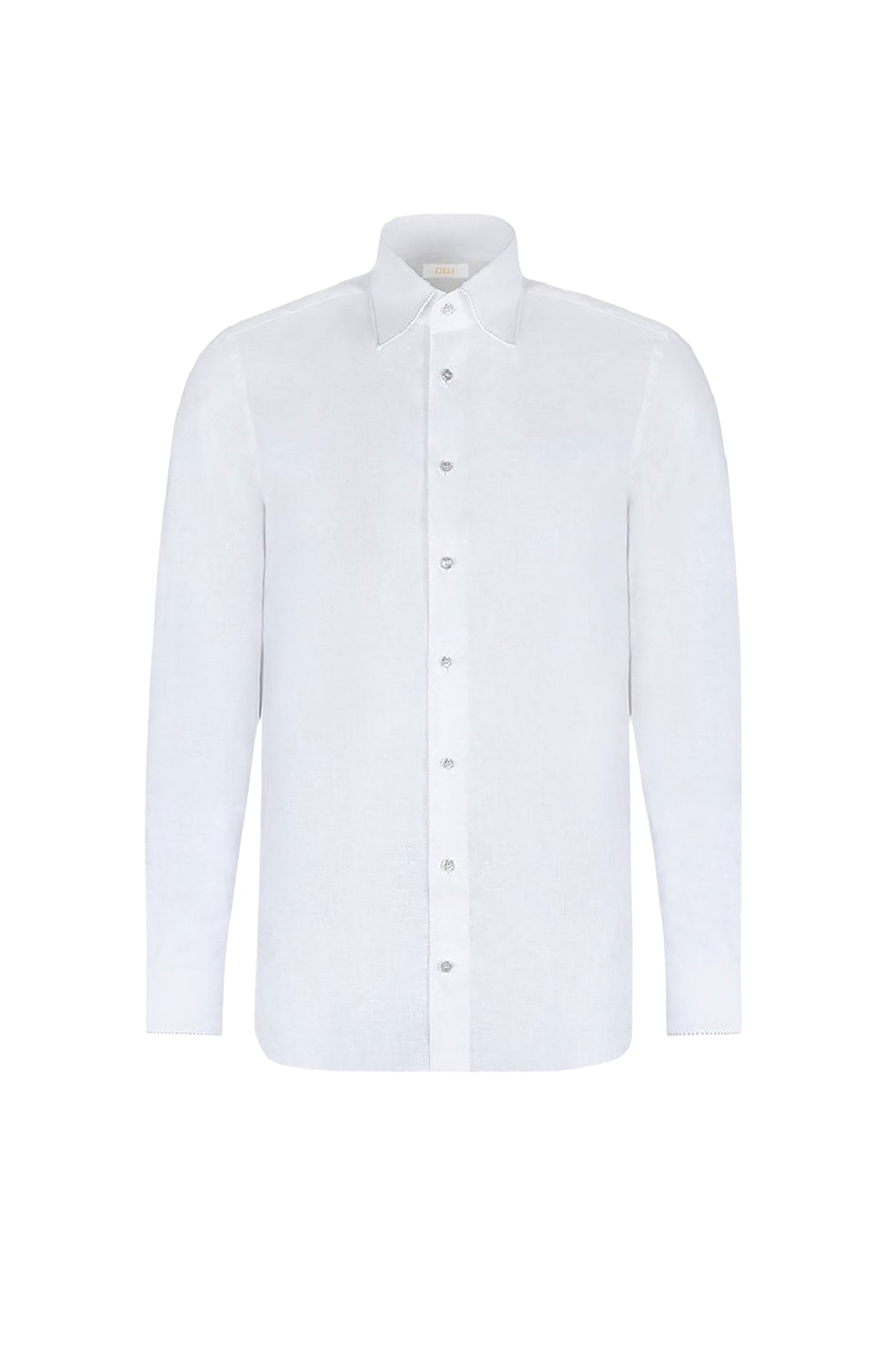 Chemise tissée en lin - Blanc