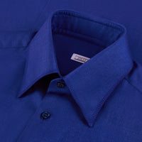 Chemise texturée en laine et soie - Bleu