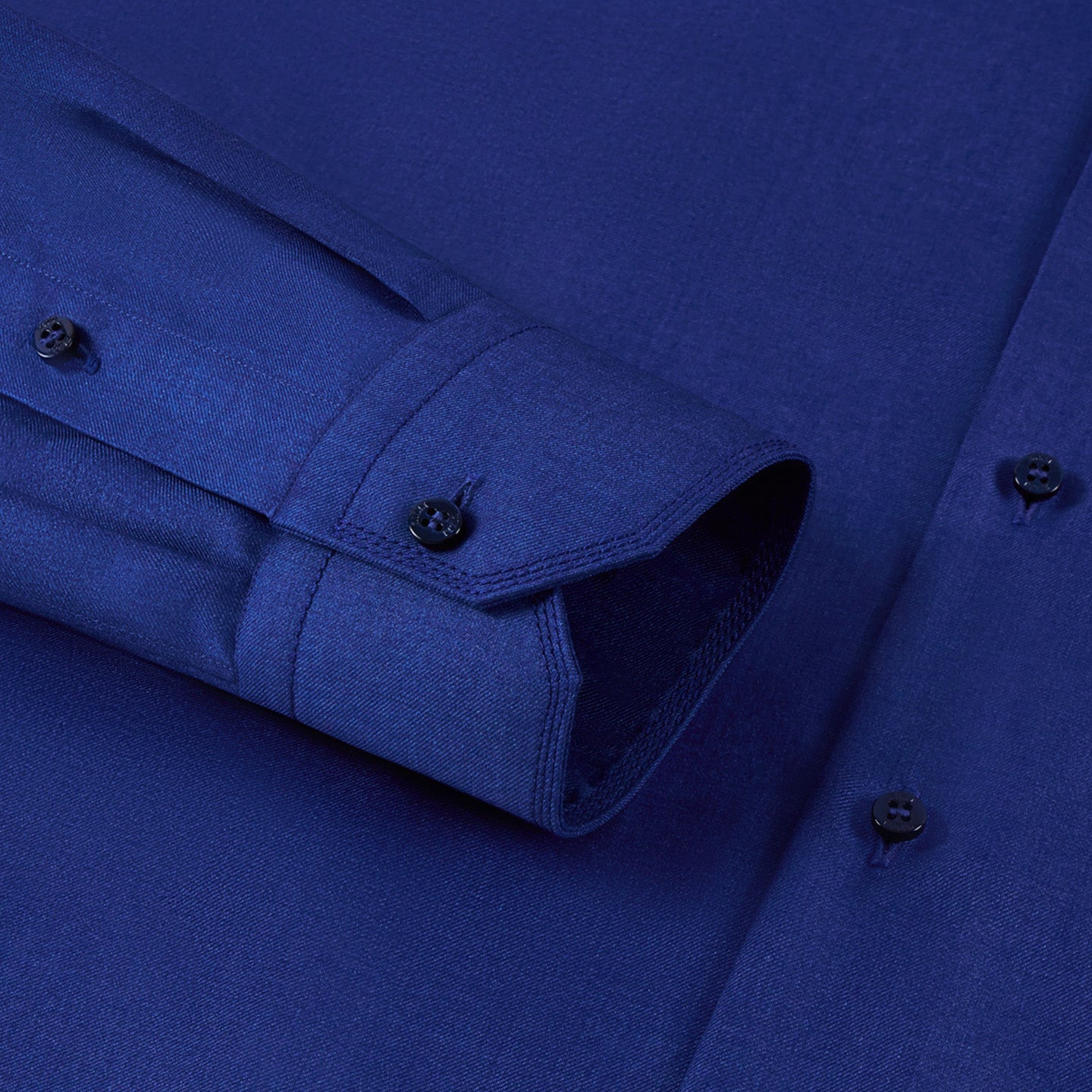 Chemise texturée en laine et soie - Bleu