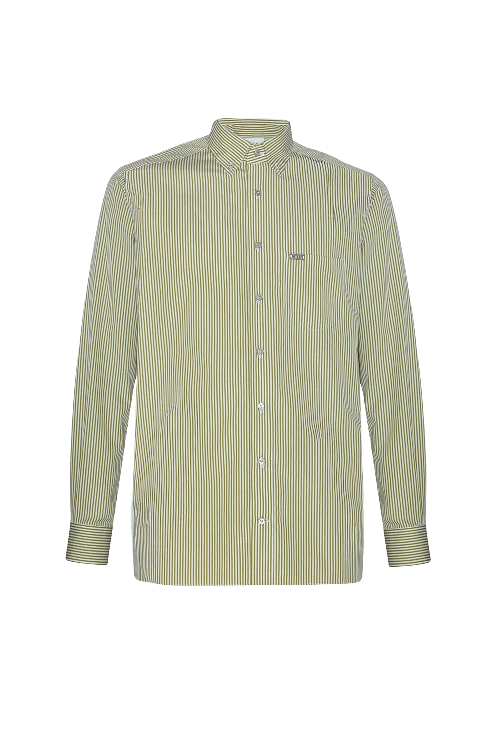 Chemise à rayures verticales - Vert & Blanc
