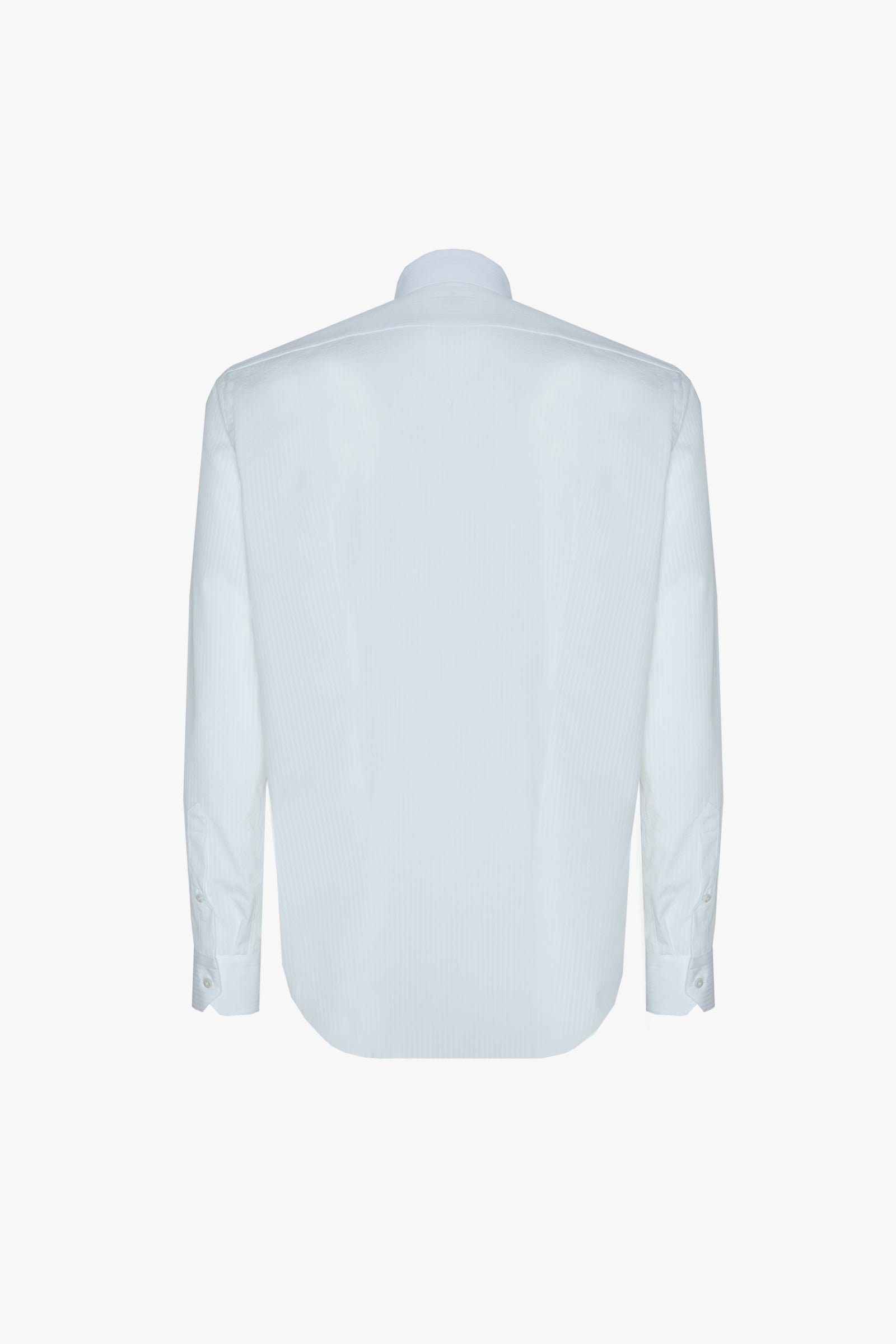 Chemise à manches longues avec motif rayé - Blanc
