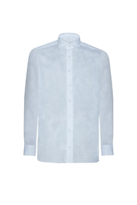 Chemise à motif feuillage jacquard - Bleu