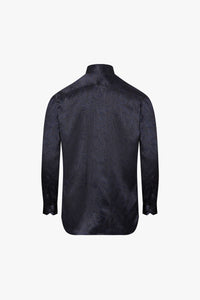 Chemise à motif cachemire en soie - Bleu