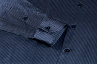 Chemise à motif tressé en soie - Bleu