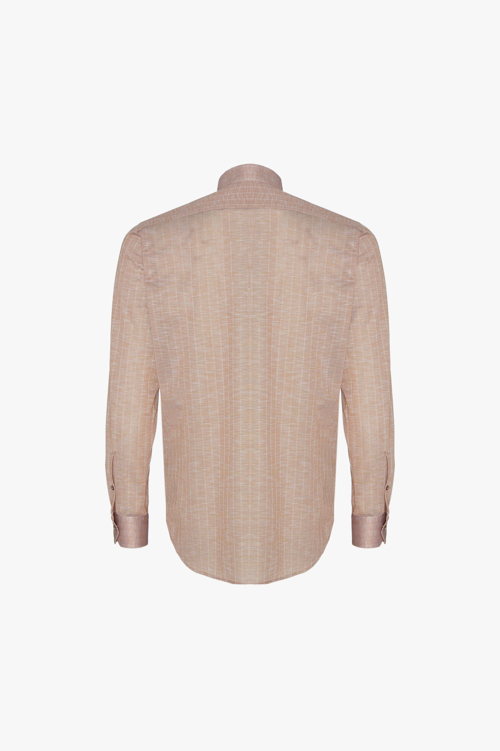 Linen shirt with check pattern - Beige