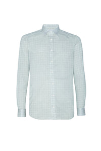 Chemise à motif géométrique - Bleu & Blanc