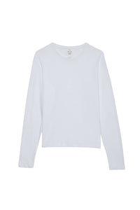 T-shirt unisexe manches longues Terry en coton - Blanc