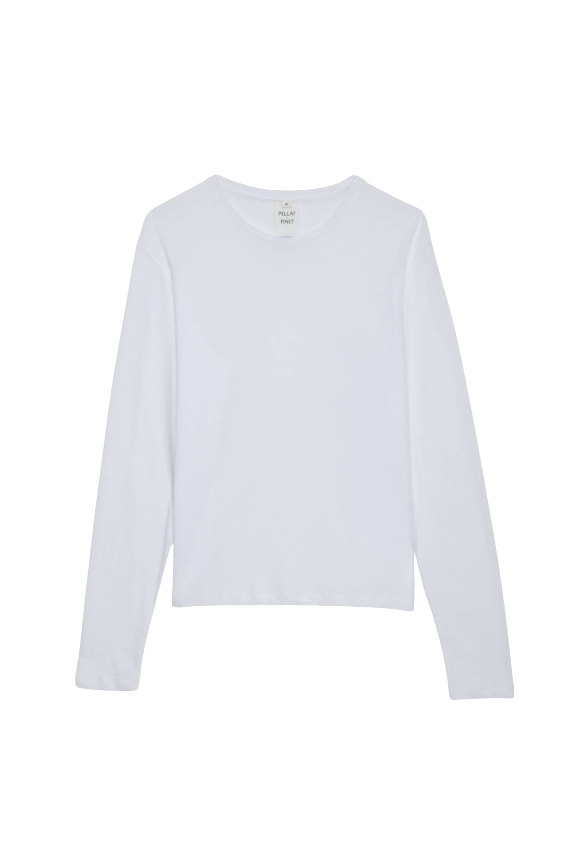 T-shirt unisexe manches longues Terry en coton - Blanc