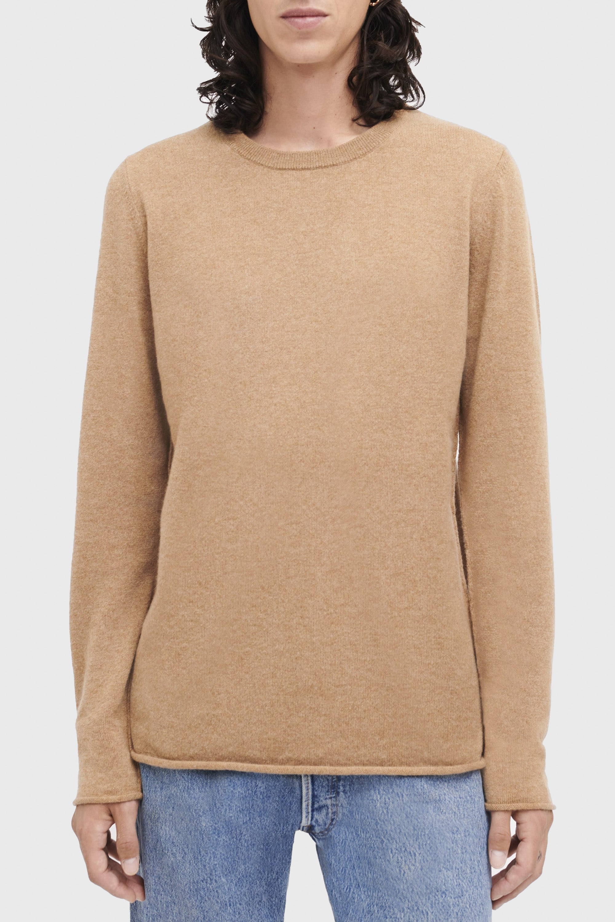 Pull unisexe classique T en cachemire - Camel