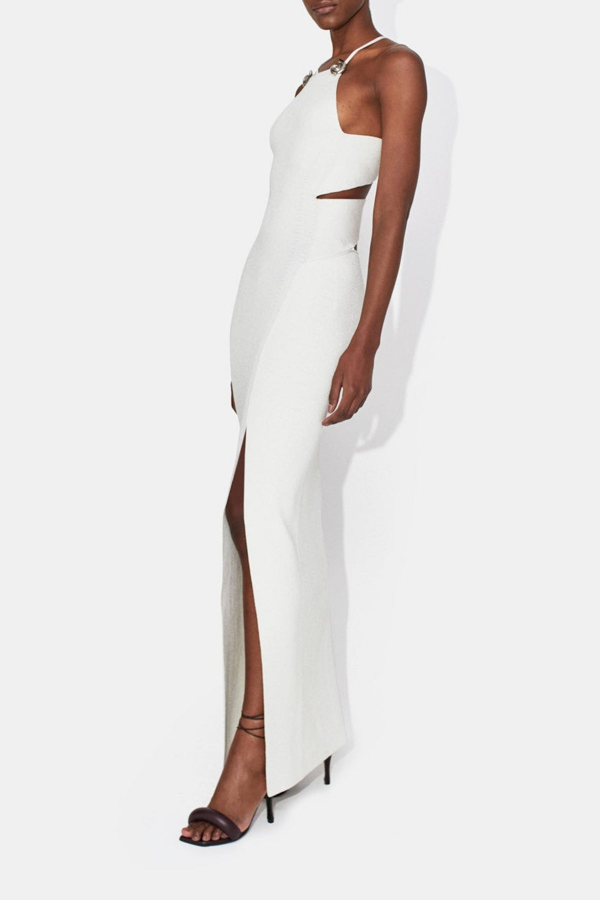 Robe longue Claudia lacée - Pearl