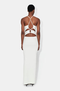 Robe longue Claudia lacée - Pearl