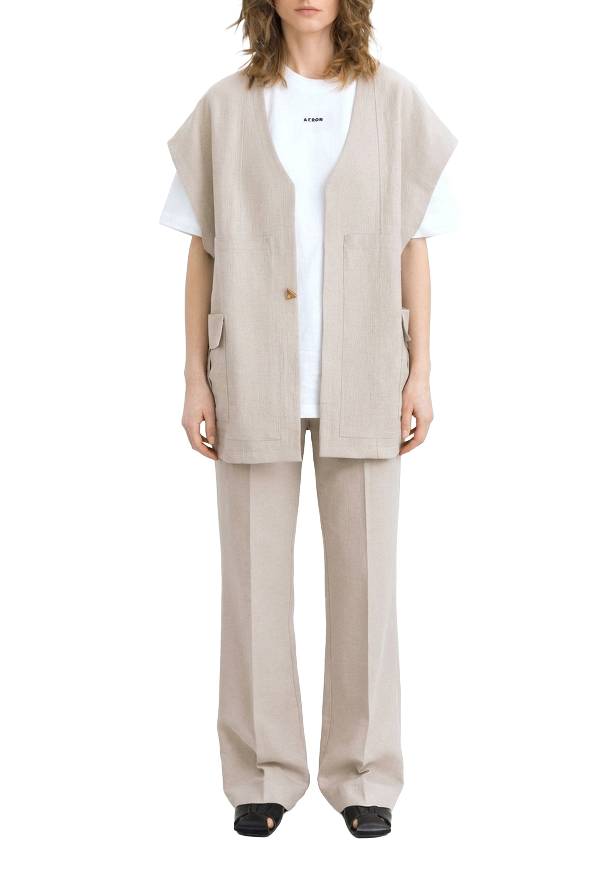 Veste Clearwater oversize en lin - Limestone