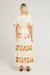 CREAM CLEMENCE LONGDRESS