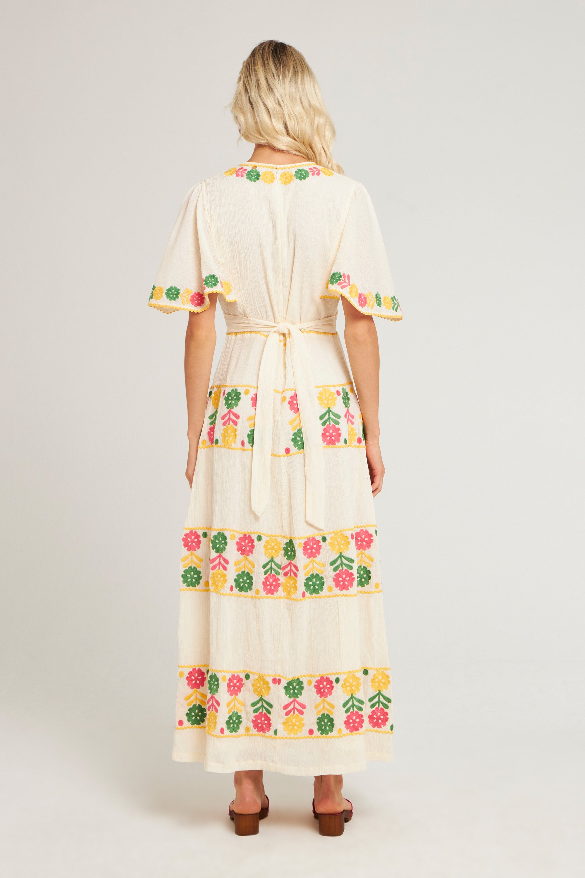 CREAM CLEMENCE LONGDRESS