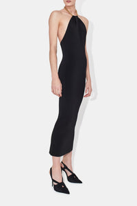 Robe midi Cleopatra à dos nu - Black