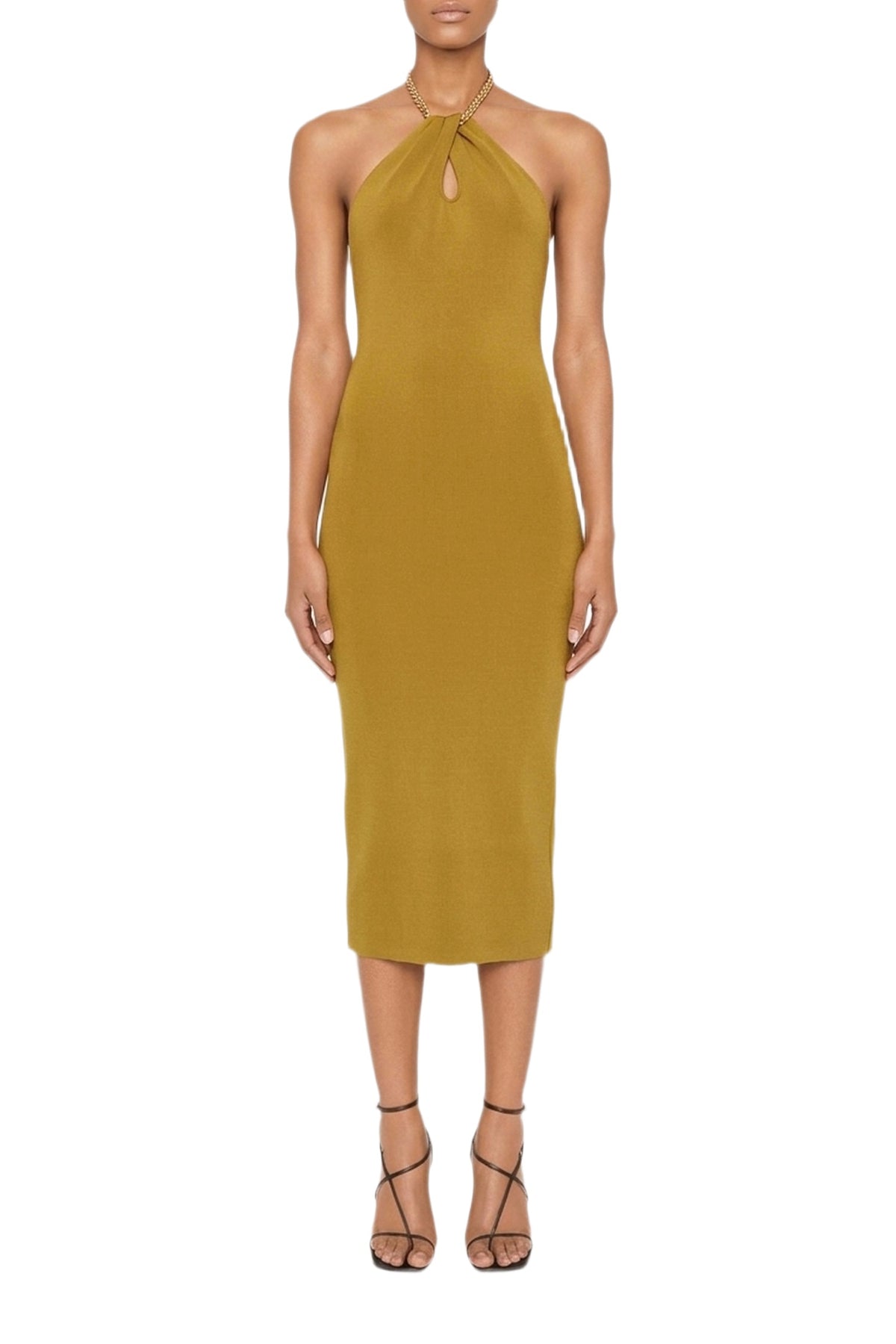 Cleopatra Dress - Olive & Gold