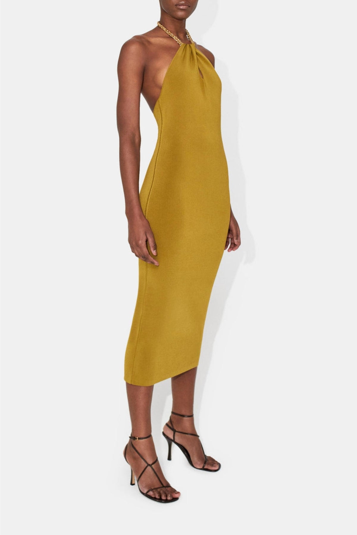 Cleopatra Dress - Olive & Gold