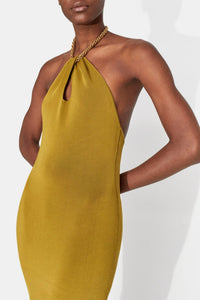 Cleopatra Dress - Olive & Gold