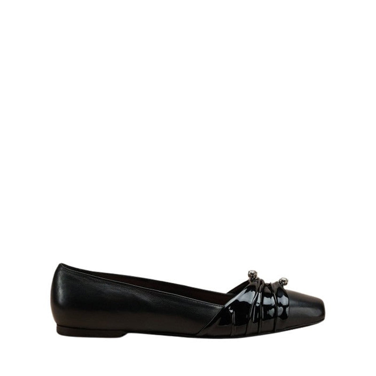 Cleo ballerinas in leather - Black