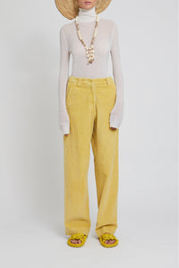 Pantalon Cloche coupe droite - Yellow