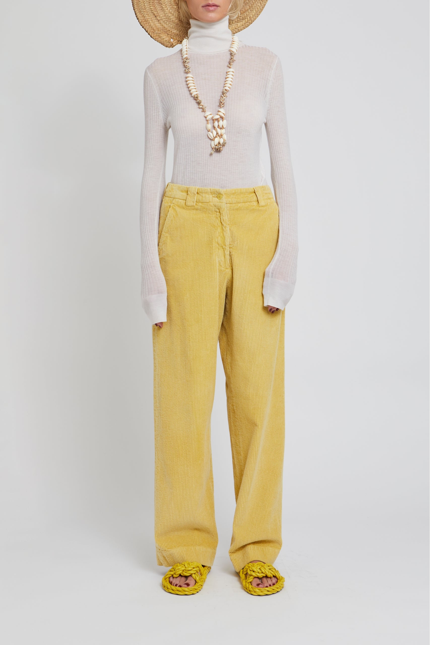 Pantalon Cloche coupe droite - Yellow