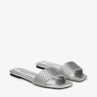 Sandales Clovis plates en daim scintillant - Silver Mix