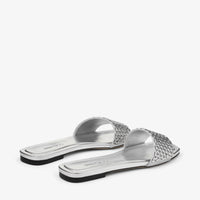 Sandales Clovis plates en daim scintillant - Silver Mix