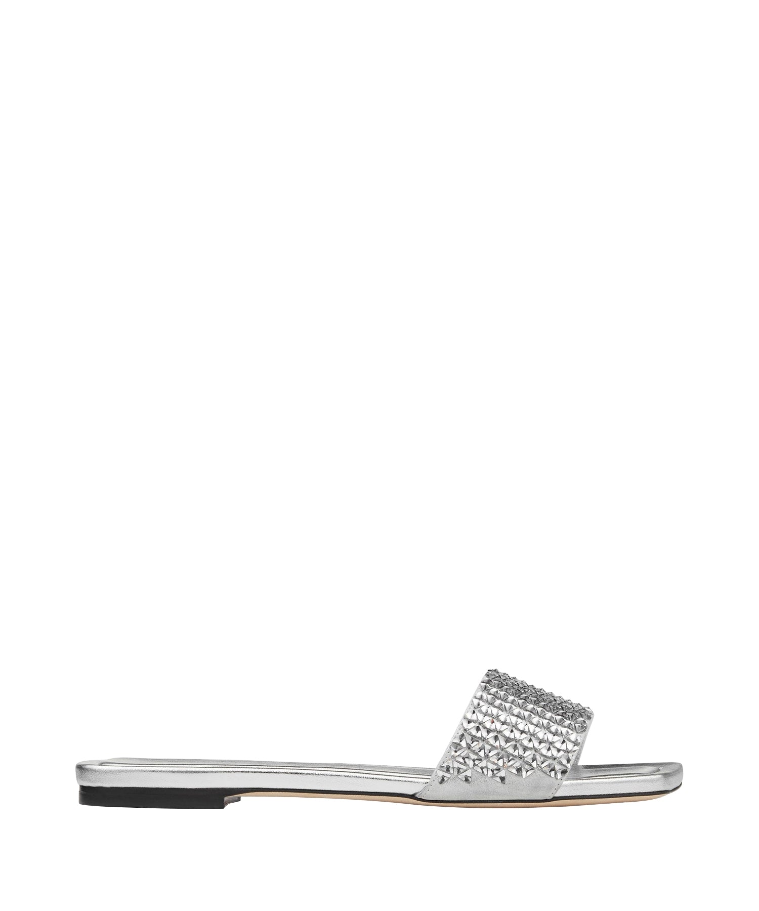 Sandales Clovis plates en daim scintillant - Silver Mix