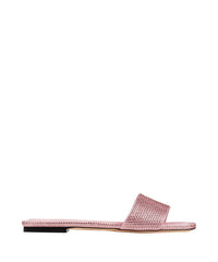 Sandales Clovis plates en satin à cristaux - Rose & Rose