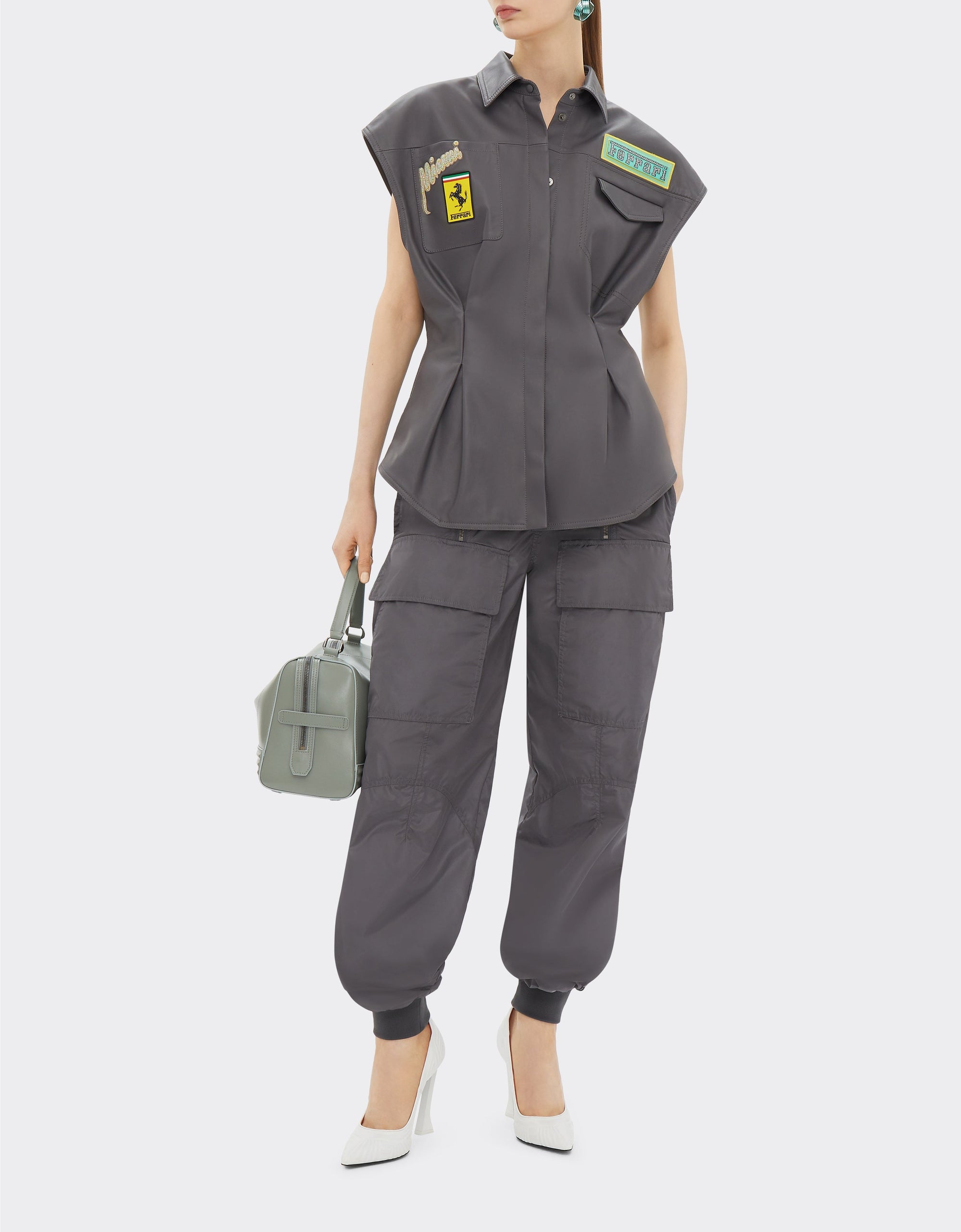 Gilet Miami Collection en cuir - Grigio Scuro