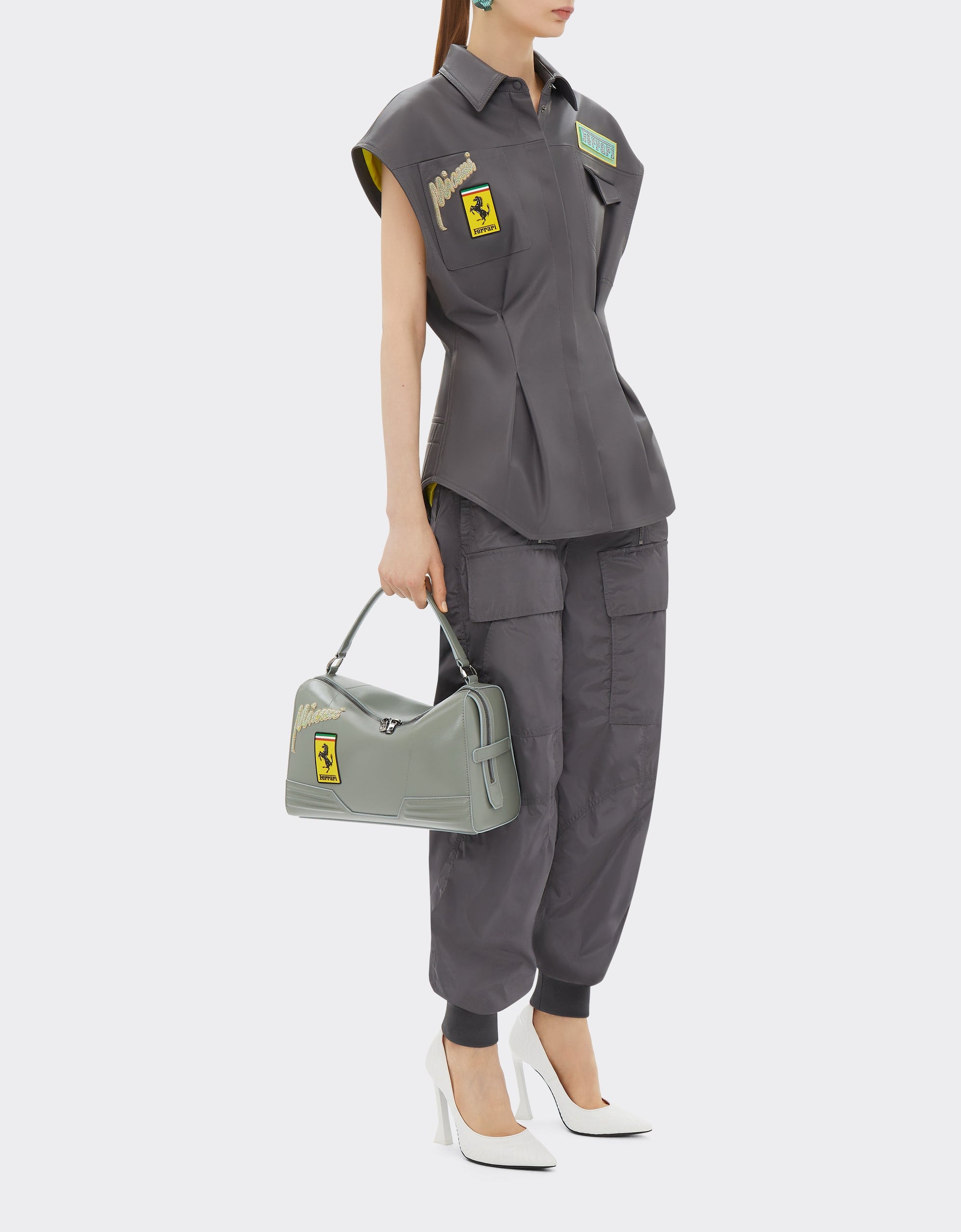 Gilet Miami Collection en cuir - Grigio Scuro