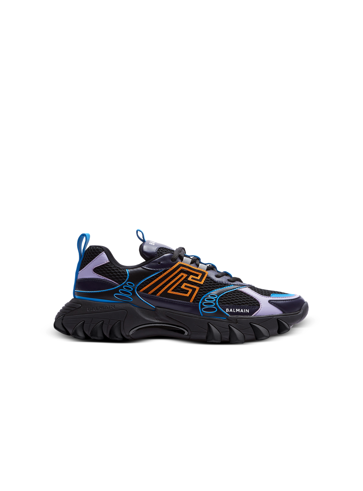 Baskets b-east en cuir de veau et mesh  - Multicolore